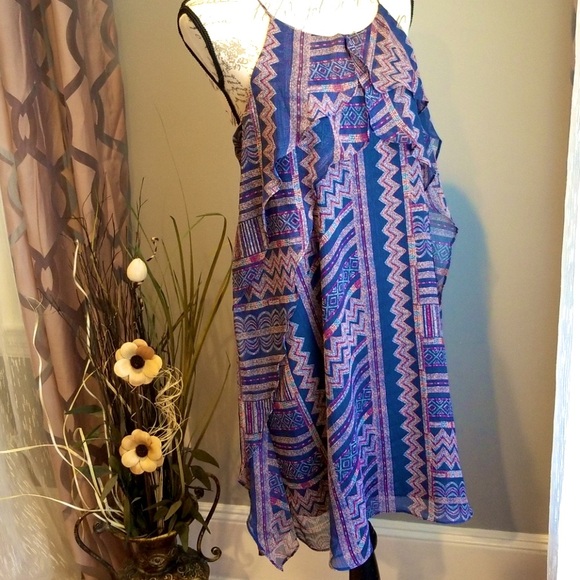 BCBGMazAzria Ruffe Layered Shift Dress - Picture 2 of 8